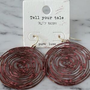 Pure Luxe Rose Gold Swirl Earrings